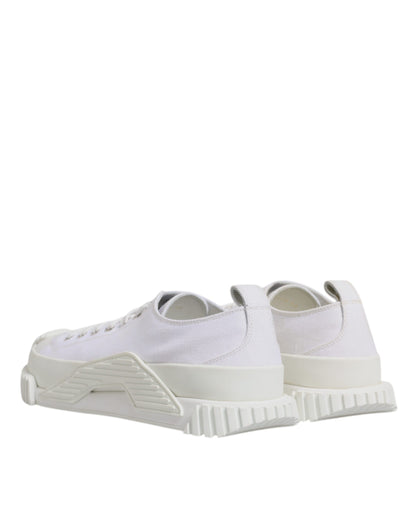 Dolce &amp; Gabbana – Weiße Leder-Sneakers „NS1“ in Niedrig