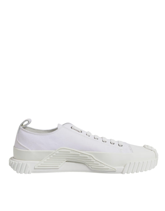 Dolce &amp; Gabbana – Weiße Leder-Sneakers „NS1“ in Niedrig