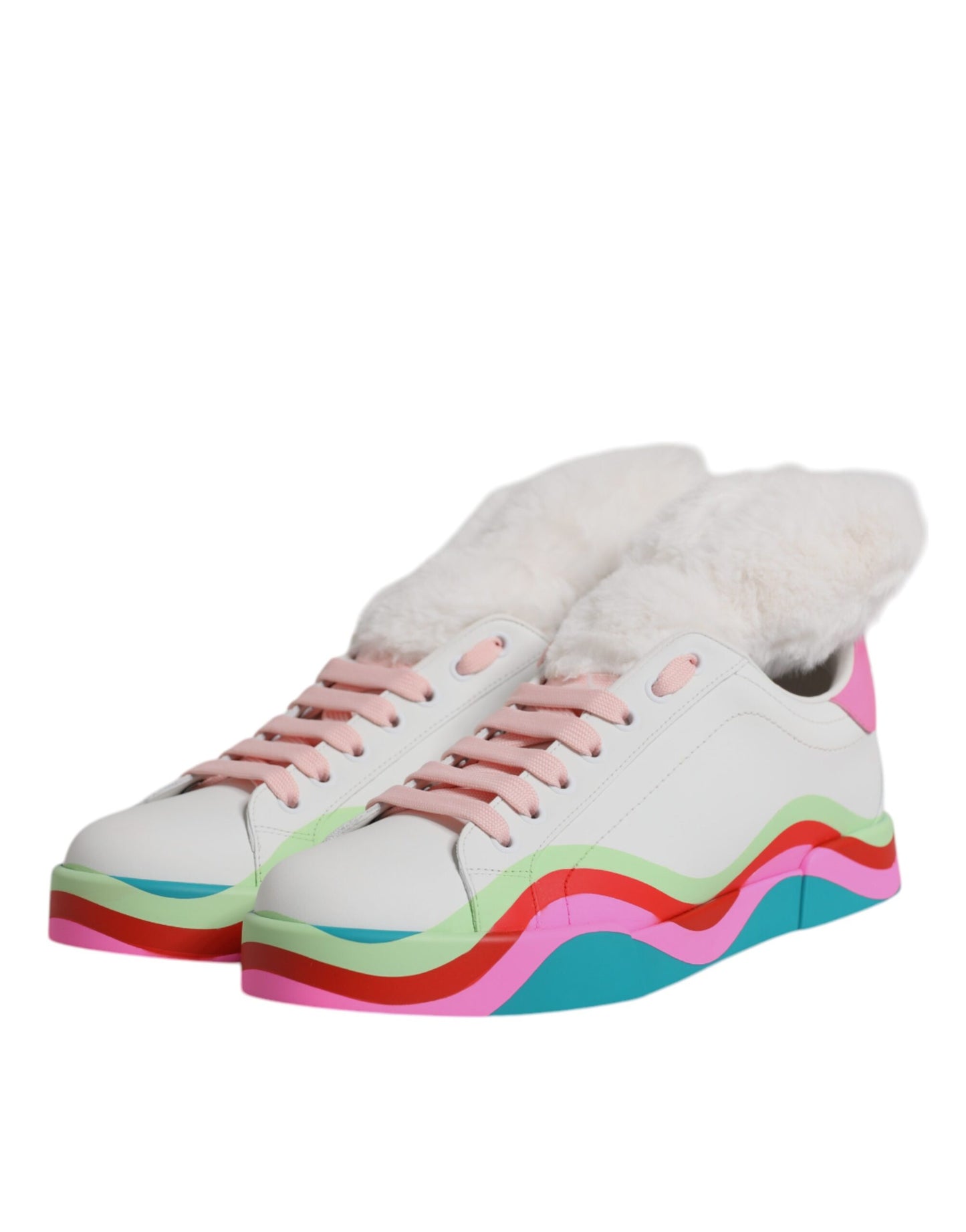 Dolce &amp; Gabbana Mehrfarbige Low-Top-Sneakers Sneakers Schuhe
