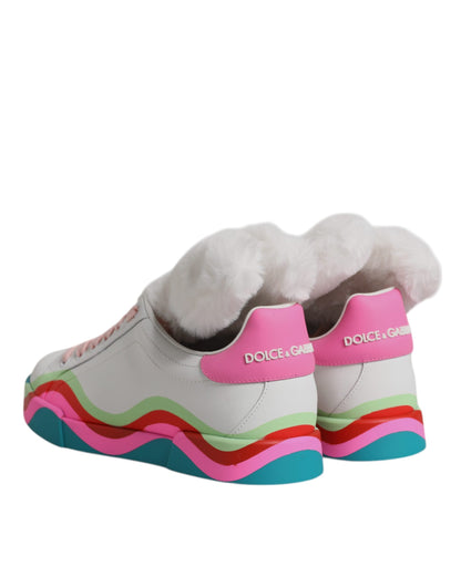 Dolce &amp; Gabbana Mehrfarbige Low-Top-Sneakers Sneakers Schuhe