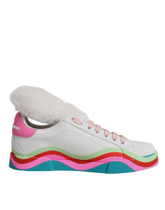 Dolce &amp; Gabbana Mehrfarbige Low-Top-Sneakers Sneakers Schuhe