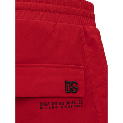 Dolce &amp; Gabbana Red Polyamide Pant