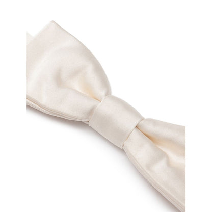 Dolce &amp; Gabbana White Silk Bowty