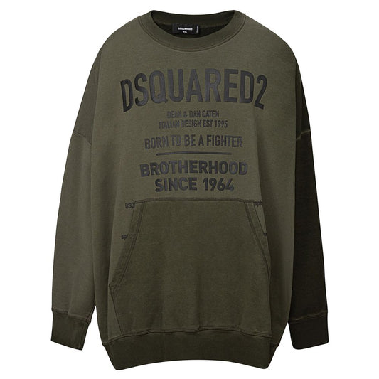 Dsquared² Grüner Baumwoll-Kapuzenpullover