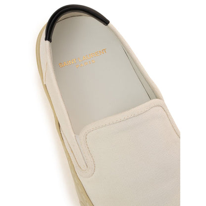 Saint Laurent – Weiße Baumwoll-Sneaker