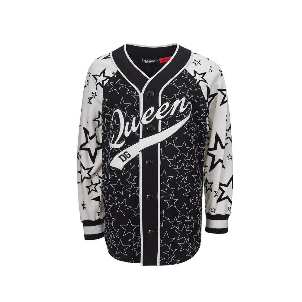 Dolce &amp; Gabbana Chic Schwarzer Baumwollpullover für Damen
