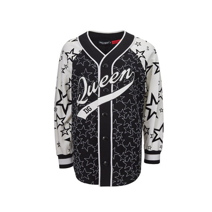 Dolce &amp; Gabbana Chic Schwarzer Baumwollpullover für Damen