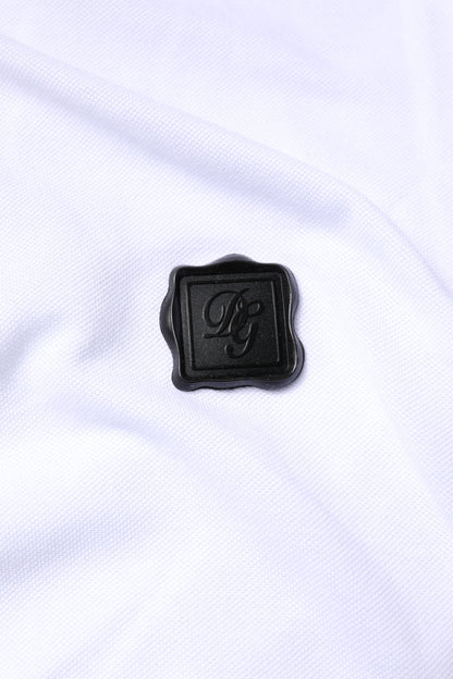 Dolce &amp; Gabbana White Cotton Logo Collared Polo T-shirt