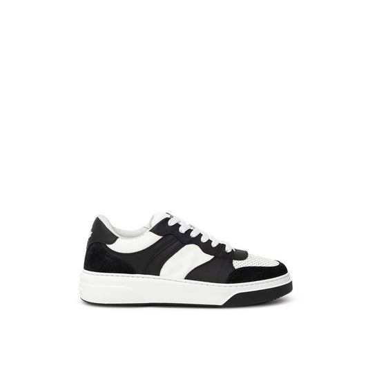Dsquared² – Sneaker aus schwarzem und weißem Leder