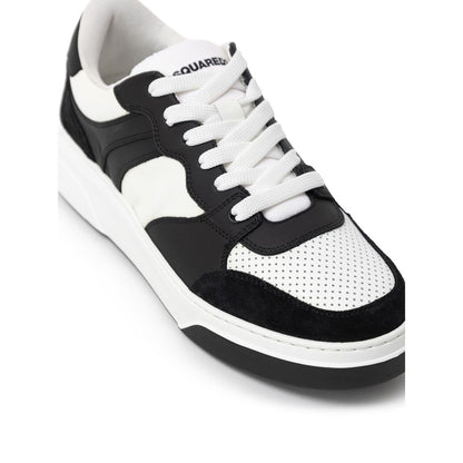 Dsquared² – Sneaker aus schwarzem und weißem Leder