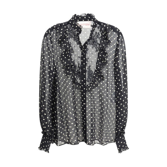 Valentino – Seidenhemd mit Polka-Dots