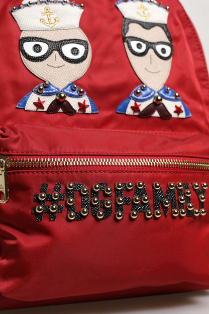 Dolce &amp; Gabbana Roter #DGFAMILY VULCANO Verzierungsrucksack