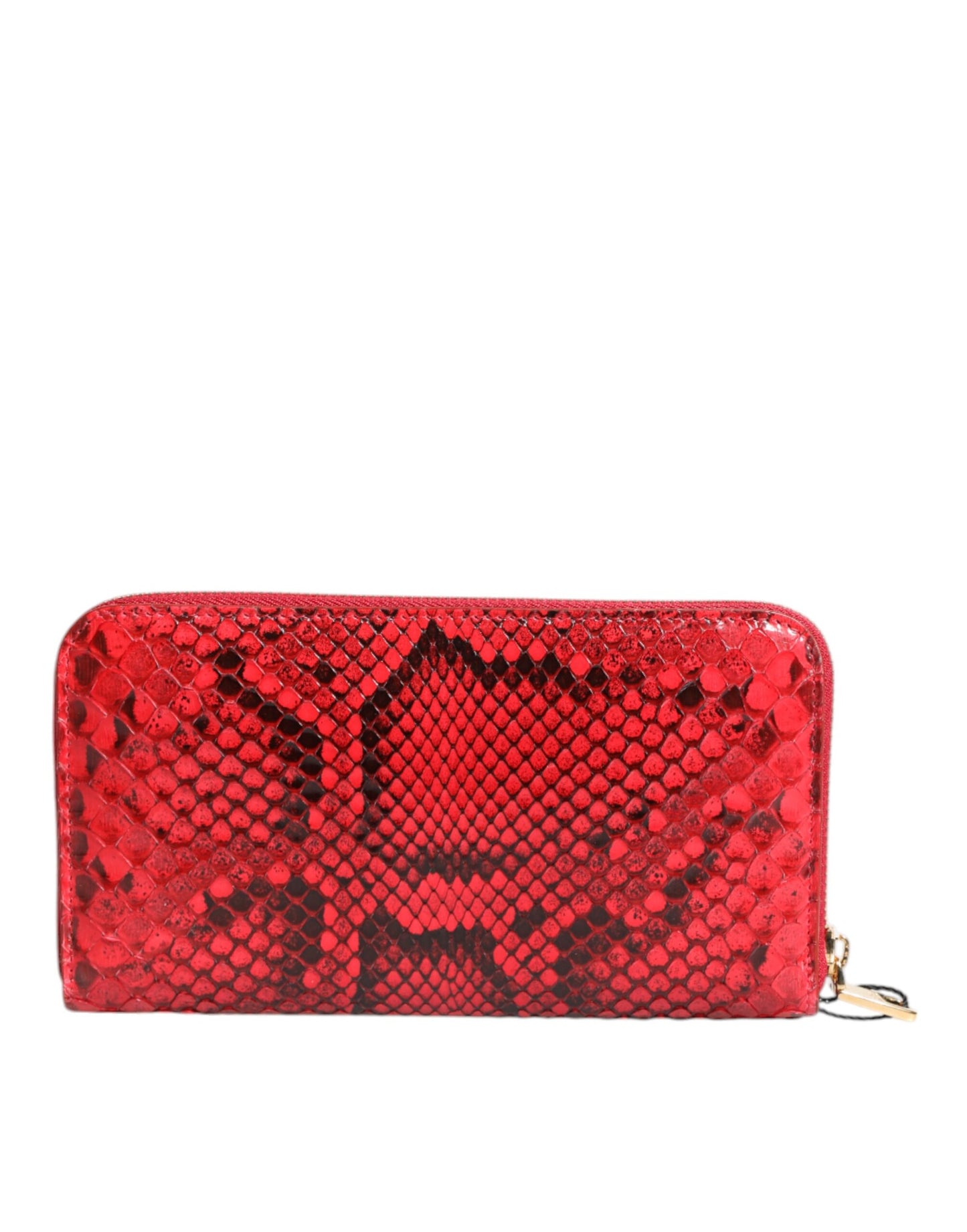 Dolce &amp; Gabbana – Continental-Clutch aus rotem Exotenleder mit Rundum-Reißverschluss