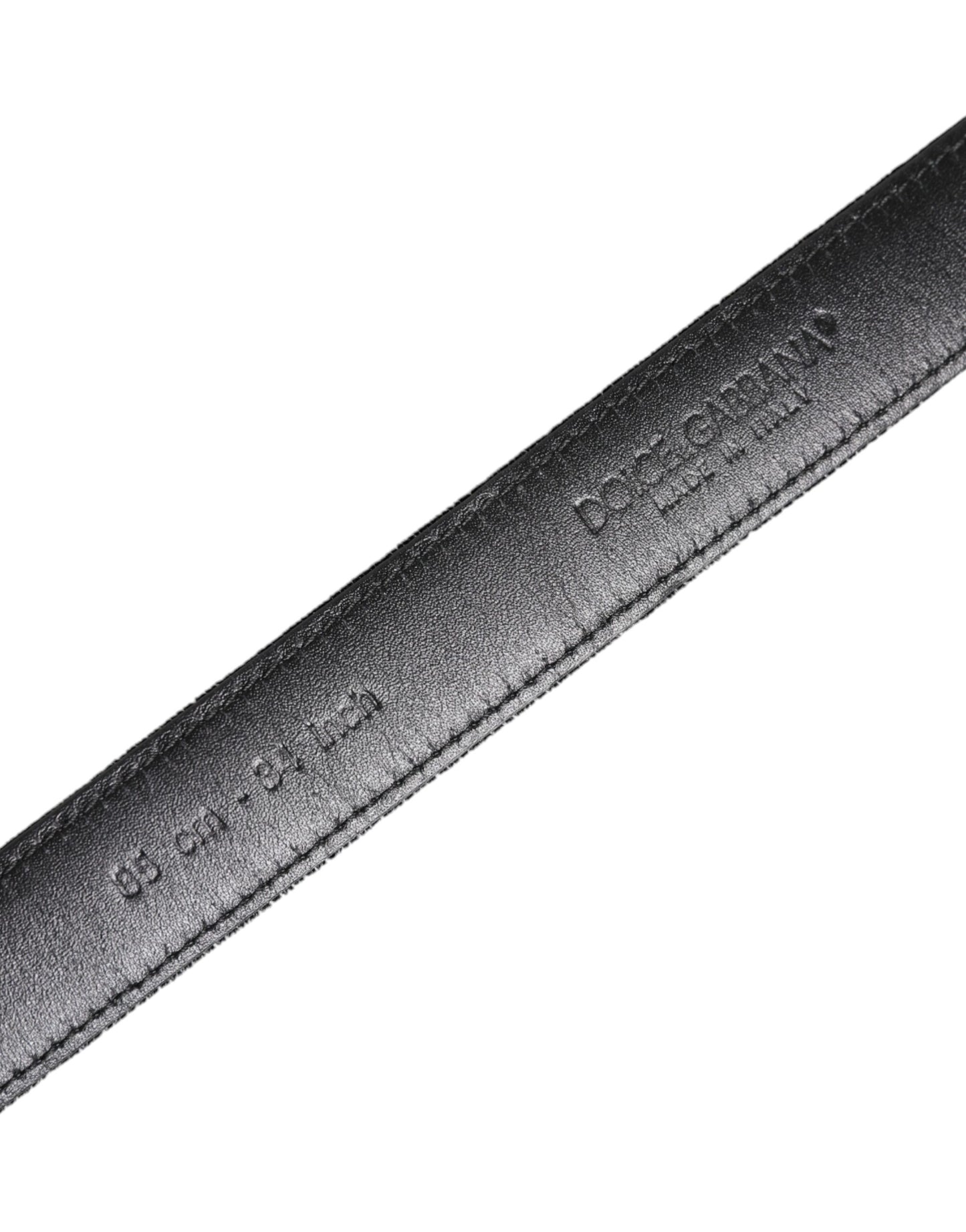 Dolce &amp; Gabbana Black Leather Metal Buckle Classic Belt