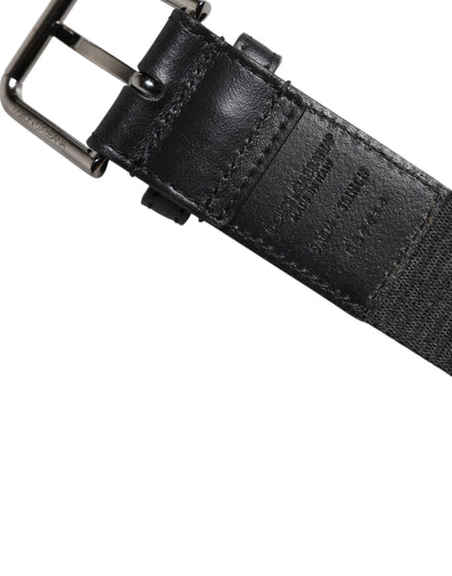 Dolce &amp; Gabbana – Klassischer Gürtel aus schwarzem Leder mit Metall-Logoschnalle