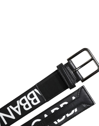 Dolce &amp; Gabbana – Klassischer Gürtel aus schwarzem Leder mit Metall-Logoschnalle
