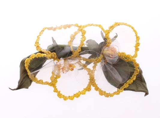 Dolce &amp; Gabbana Floral Transparent HANDGEFERTIGTE Brosche 
