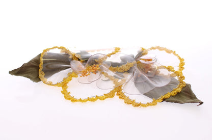 Dolce &amp; Gabbana Floral Transparent HANDGEFERTIGTE Brosche 
