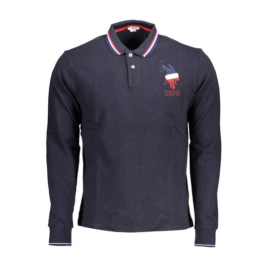US POLO ASSN. Blue Cotton Men Polo Shirt