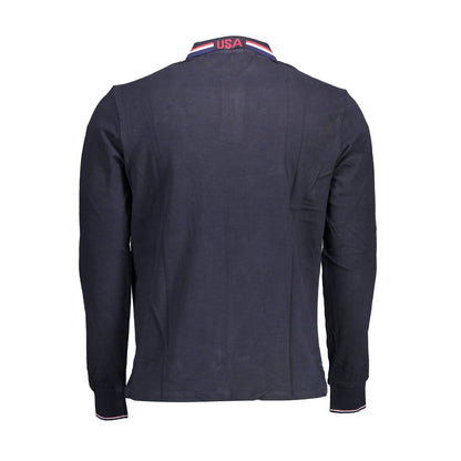 US POLO ASSN. Blaues Herren-Poloshirt aus Baumwolle