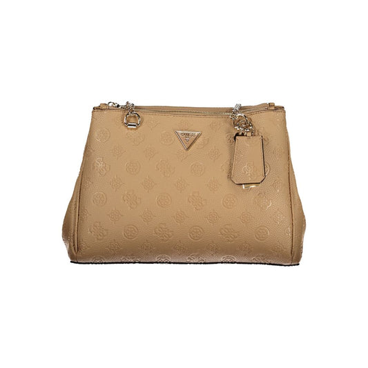 Guess Jeans Beige Polyethylen Damen Handtasche