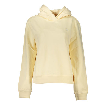 Calvin Klein – Beiges Kapuzensweatshirt mit gebürstetem Logo