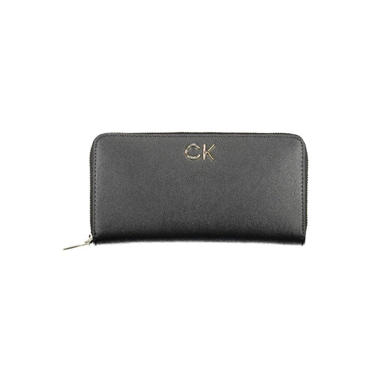 Calvin Klein – Schwarze Polyethylen-Geldbörse für Damen