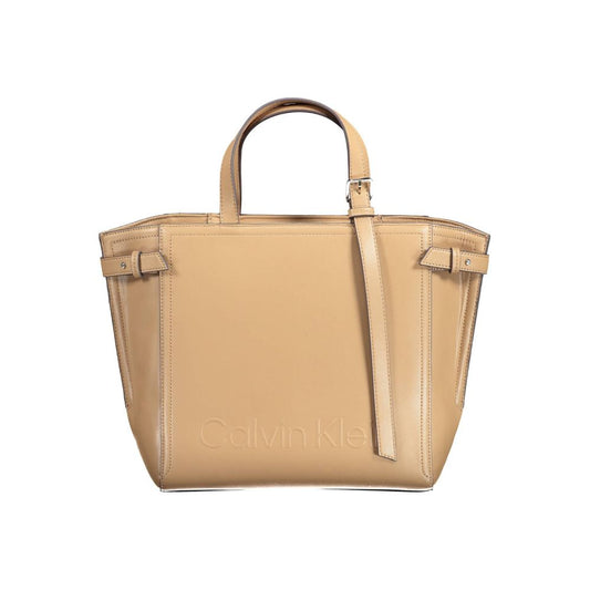 Calvin Klein Braune Polyester-Damenhandtasche