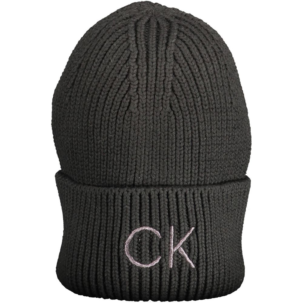 Calvin Klein Damenhut aus schwarzer Baumwolle