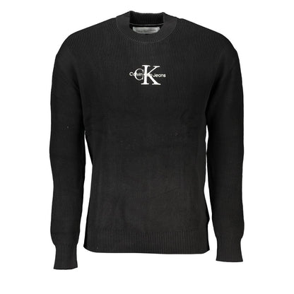 Calvin Klein – Eleganter Rundhalspullover aus Baumwolle mit Kontrastdetails