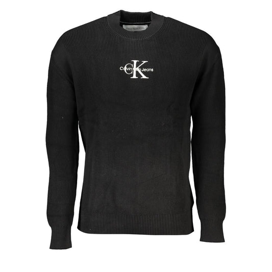 Calvin Klein – Eleganter Rundhalspullover aus Baumwolle mit Kontrastdetails