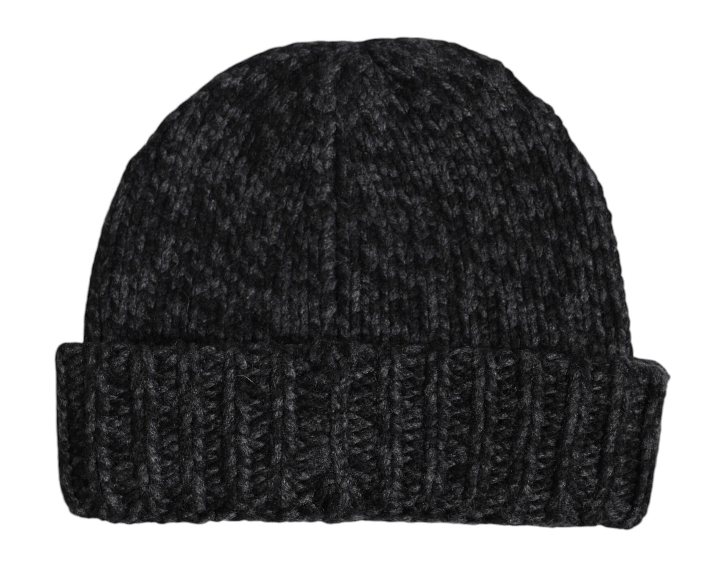 Dolce &amp; Gabbana Graue Kaschmir-Strickmütze für den Winter