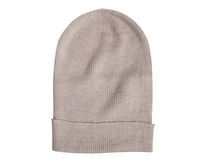 Dolce &amp; Gabbana Beige Kaschmir Strickmütze für den Winter