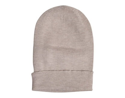 Dolce &amp; Gabbana Beige Kaschmir Strickmütze für den Winter