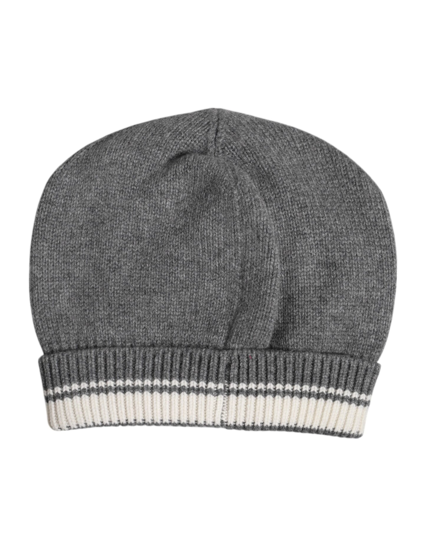 Dolce &amp; Gabbana Graue Kaschmir-Strickmütze für den Winter
