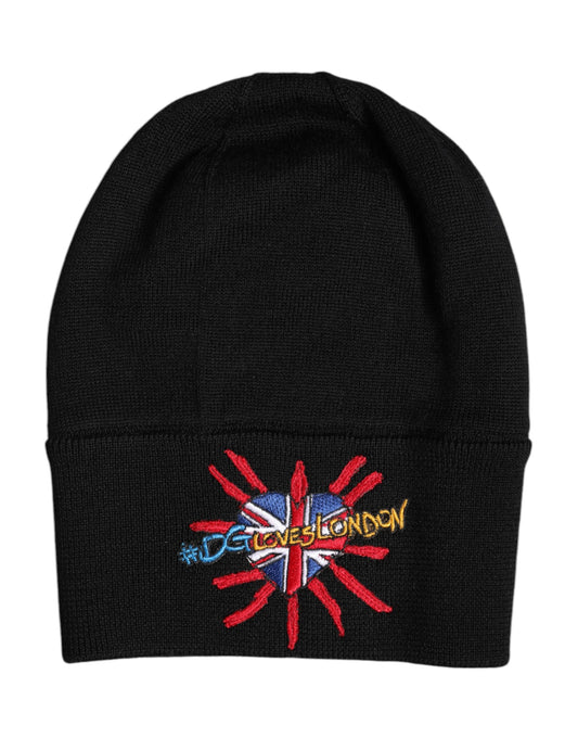 Dolce &amp; Gabbana Schwarze #DGLOVESLONDON Strickmütze