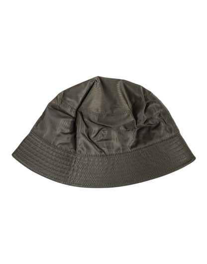 Dolce &amp; Gabbana Brown DG Plaque Wide Brim Bucket Hat