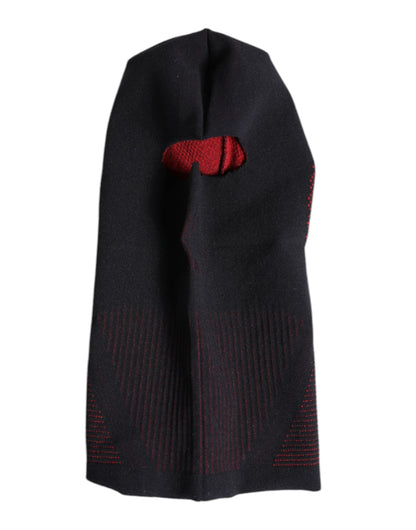Dolce &amp; Gabbana Black Cotton Knitted Ski Mask Balaclava Hat