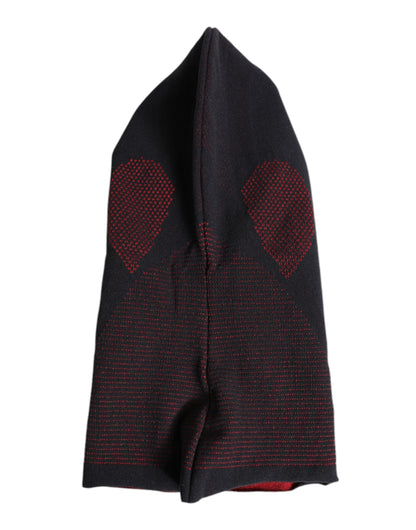 Dolce &amp; Gabbana Black Cotton Knitted Ski Mask Balaclava Hat