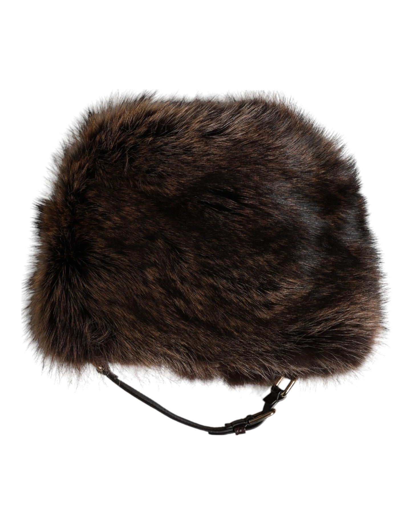 Dolce &amp; Gabbana Brauner Pelz-Bucket-Hut für Damen