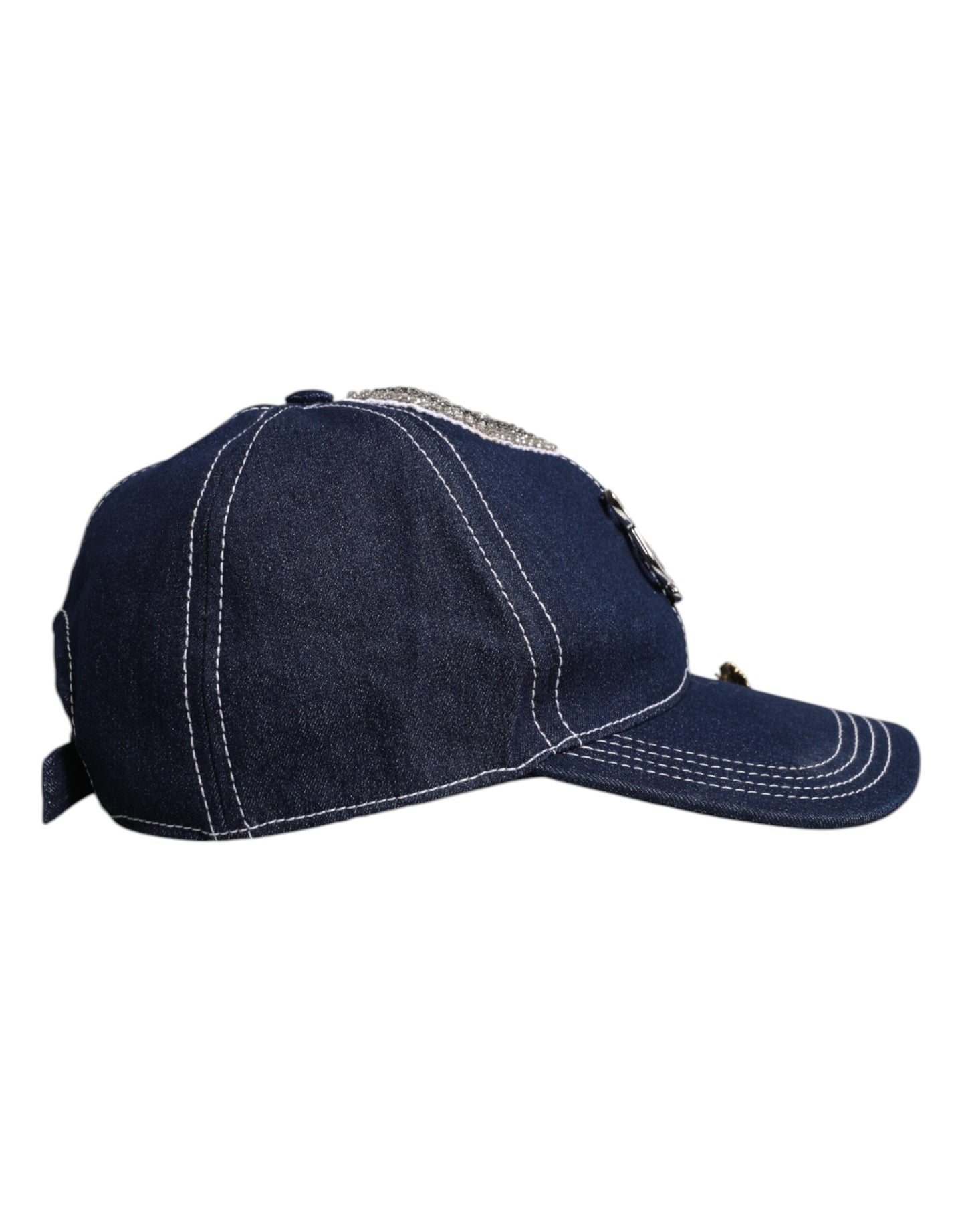 Dolce &amp; Gabbana – Baseballkappe mit blauer Kristallverzierung