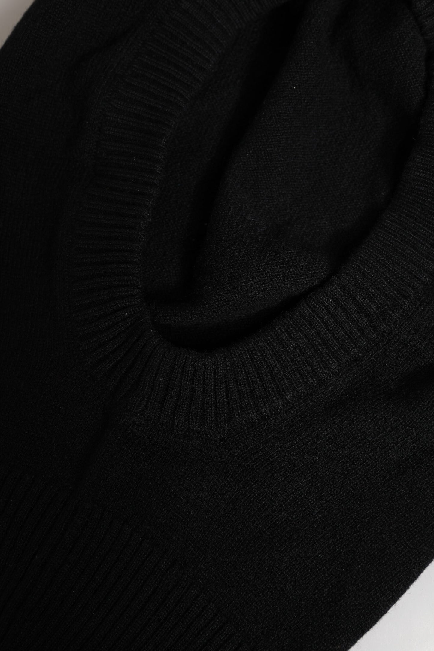 Dolce &amp; Gabbana – Schwarze, gestrickte Skimaske aus Kaschmir – Balaclava-Mütze
