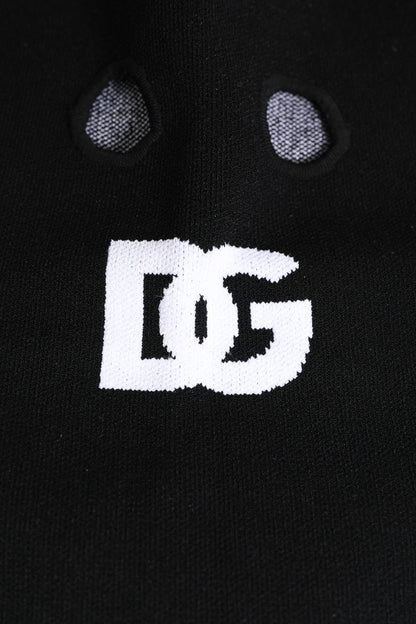 Dolce &amp; Gabbana – Schwarze, gestrickte Skimaske aus Kaschmir – Balaclava-Mütze