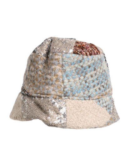Dolce &amp; Gabbana – Fischerhut mit mehrfarbigem Patchwork-Verzierung