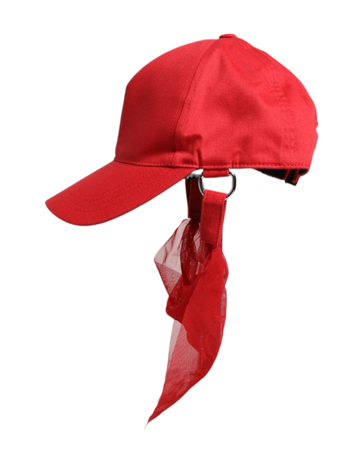 Dolce &amp; Gabbana – Rote Baseballkappe aus Baumwolle mit 6 Paneelen für Damen