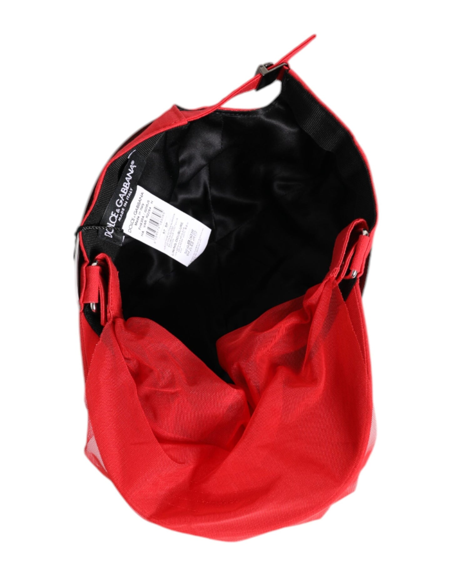 Dolce &amp; Gabbana – Rote Baseballkappe aus Baumwolle mit 6 Paneelen für Damen