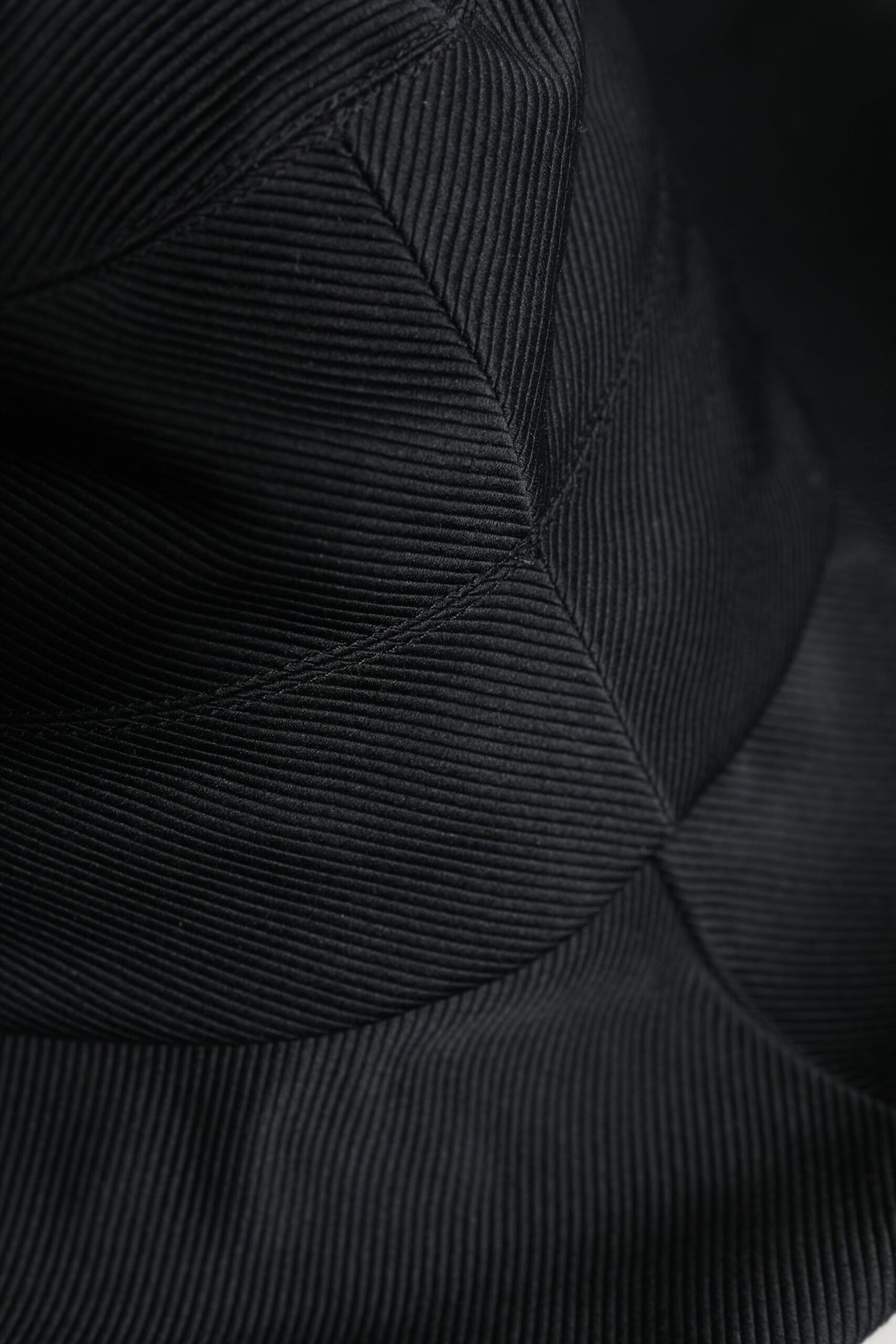 Dolce &amp; Gabbana – Fedora-Hut aus schwarzer Baumwolle mit breiter Krempe