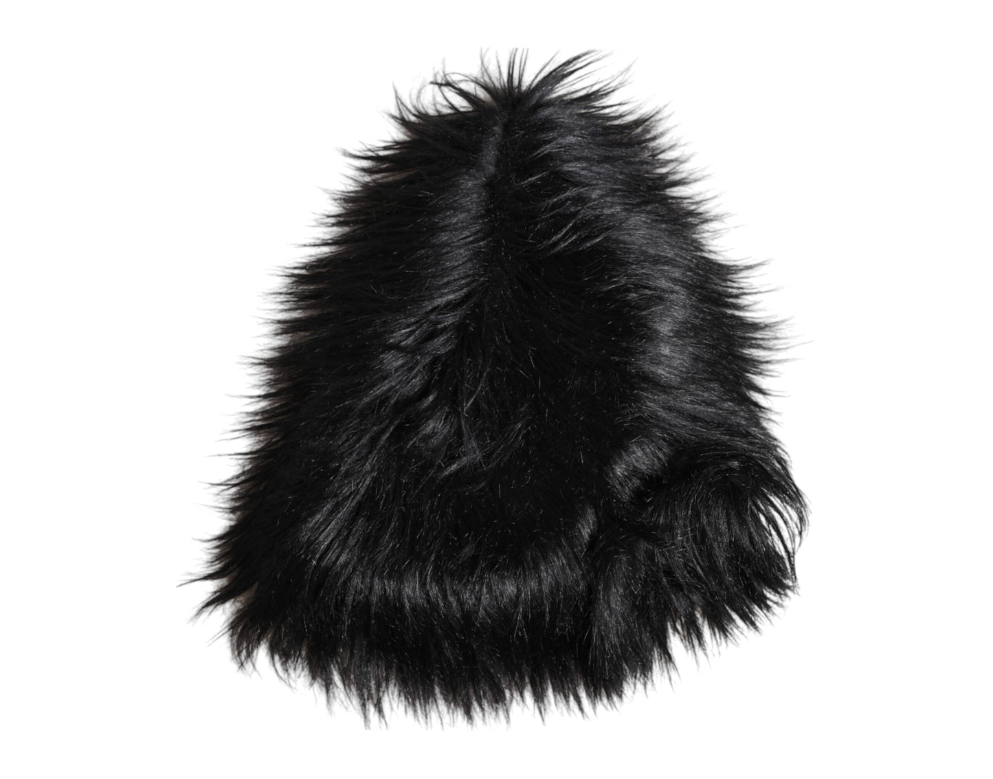Dolce &amp; Gabbana – Fischerhut aus schwarzem Acrylfell für Damen