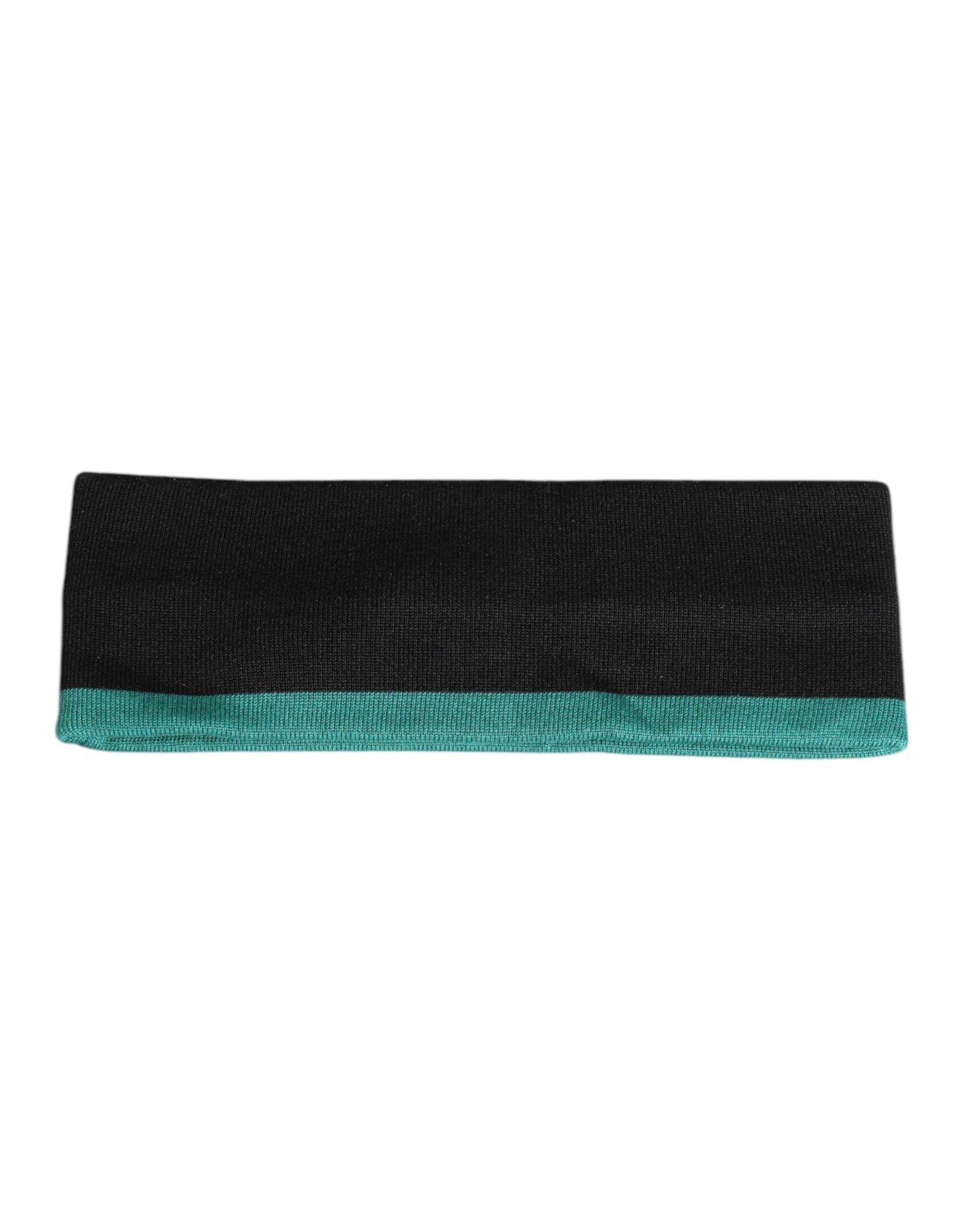 Dolce &amp; Gabbana Black Silk Knitted DG Queen Head Band Hat