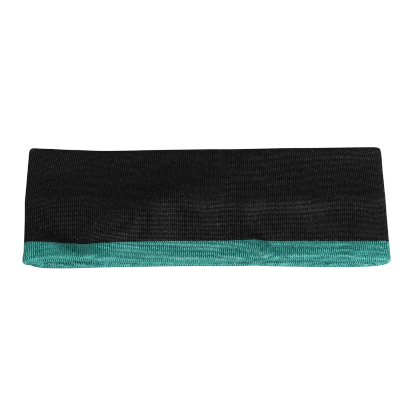 Dolce &amp; Gabbana Black Silk Knitted DG Queen Head Band Hat